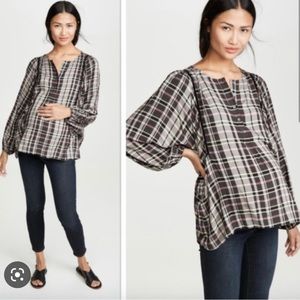 Hatch • the rose plaid top velvet trim